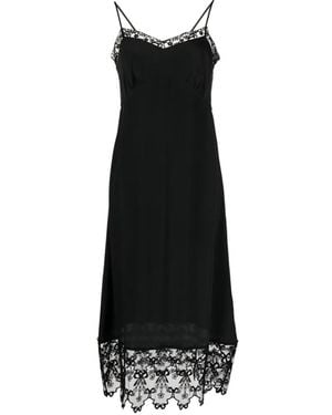 Simone Rocha Lace-Trim Slip Dress - Black