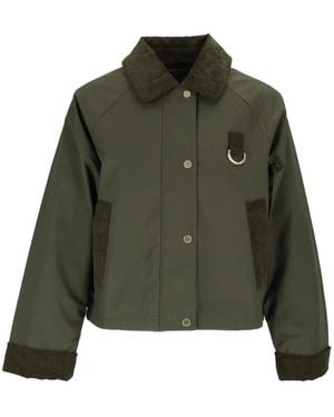 Barbour Wendy Corduroy-Trim Jacket - Green