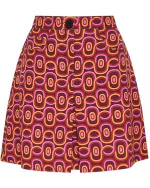 Maliparmi Mini-Rok Met Geometrisch Patroon - Rood