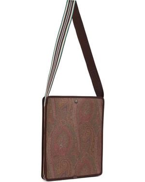 Etro Medium Arnica Paisley-Pattern Messenger Bag - Brown