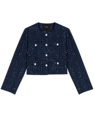 Maje Blazer Con Botones - Azul