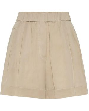 Brunello Cucinelli Organza Shorts - Naturel