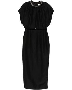 Roland Mouret Midikleid Mit Rundem Ausschnitt - Schwarz