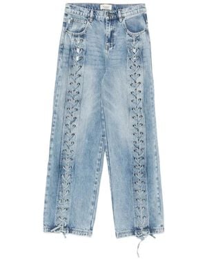 ViCOLO Vaqueros Con Cordones Y Botones - Azul