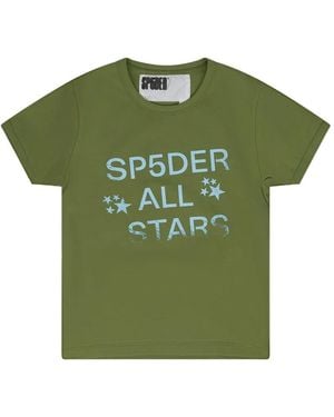 Sp5der Logo-Print T-Shirt - Green