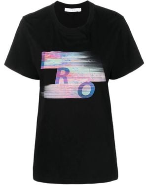 IRO Graphic Logo-Print T-Shirt - Black