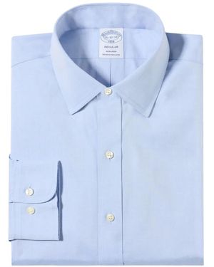 Brooks Brothers Bügelfreies Oxford-Hemd Mit Ainsley-Kragen - Blau