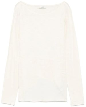 Marc O' Polo Boat-Neck Long-Sleeve Top - White