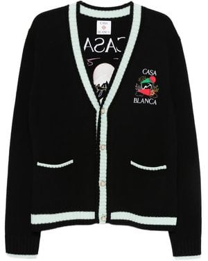 CASABLANCA Bestickter Cardigan - Schwarz