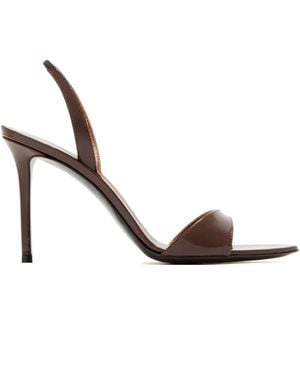 Giuseppe Zanotti 90Mm Slingback Stiletto Sandals - Metallic