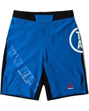 Reebok Logo-Print Track Shorts - Blue