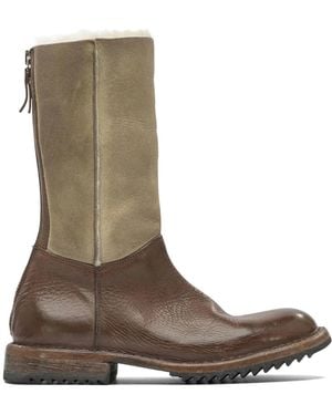 Moma Stivali Con Zip - Marrone