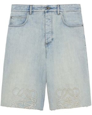 Loewe Anagram Jeans-Shorts - Blau