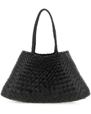 Dragon Diffusion Big Santa Croce Woven Shoulder Bag - Black