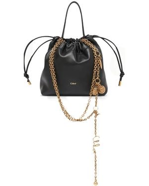Chloé Drawstring Bucket Bag - Black