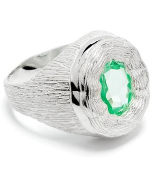 Bleue Burnham Ring Met Saffier - Metallic
