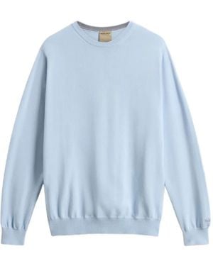 Woolrich Logo-Embroidered Crew-Neck Jumper - Blue