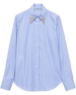 Prada Shirt With Crystals Embellishments - Blue