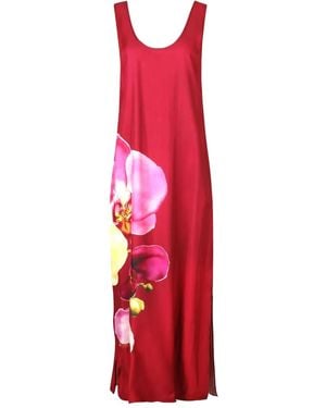 Aston Studio Robe Poppy À Fleurs - Red