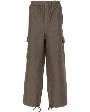 Etudes Studio Forum Twill Cotton Cargo Trousers - Brown