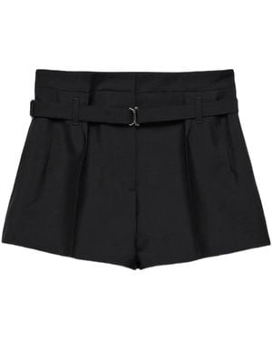 Prada Belted Tailored Shorts - Black
