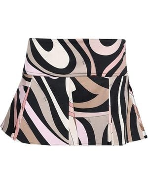 Emilio Pucci Marmo-Print Mini Skirt - White