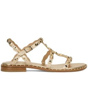Ash Plus Studded Calf Leather Sandals - Natural