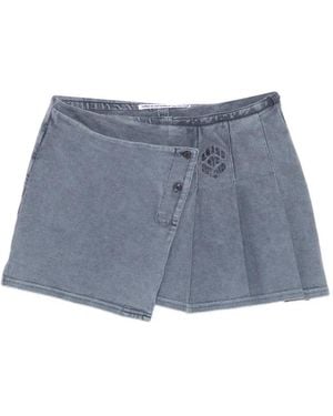 Alexander Wang Minijupe Plissée À Design Portefeuille - Blue