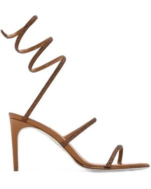 Rene Caovilla Cleo Strass-Embellished Sandals - White