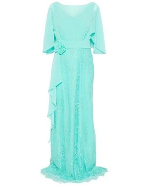 Aire Abito Lungo A Fiori - Blu