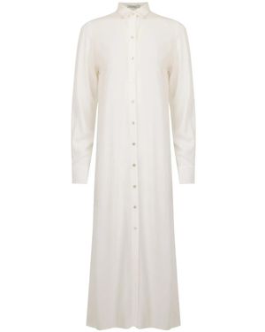 Lenny Niemeyer Side-Slit Shirt Dress - White