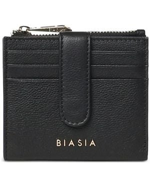 BIASIA Logo-Plaque Zip-Fastening Wallet - Black