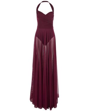 Norma Kamali Cayla Draped Dress - Purple