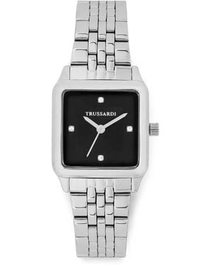 Trussardi T-Shape Square-Case 25Mm Watch - White