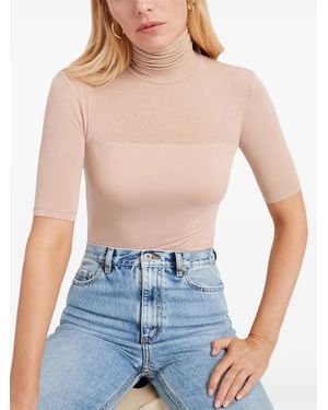 MARCELLA Niko Sheer-Eck Top - Blue