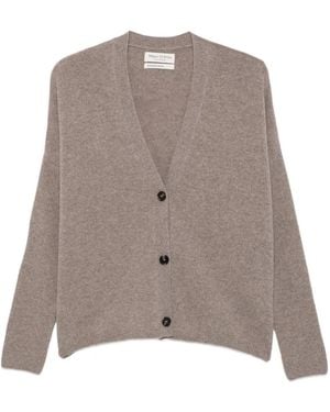 Marc O' Polo Cardigan Boutonné À Col V - Brown