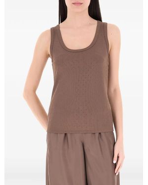 Marella Sleeveless Embellished Tank Top - Purple