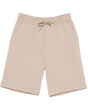 OUTHERE Drawstring Logo-Patch Shorts - White