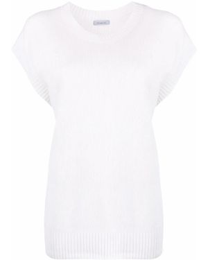 Malo Ribbed-Knit Cashmere T-Shirt - White