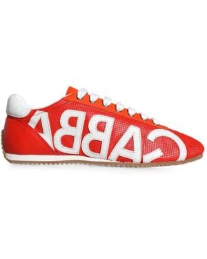 Dolce & Gabbana Perforierte Sneakers Mit Logo-Applikation - Rot
