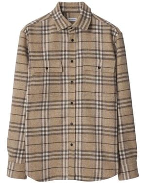Burberry Camicia A Quadri - Marrone
