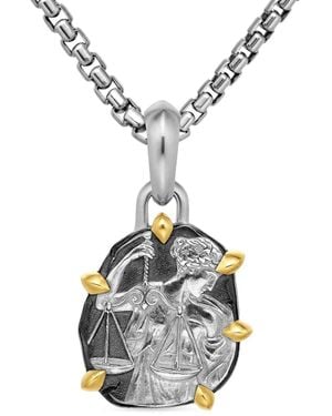 David Yurman 18Kt And Sterling Libra Amulet (33Mm) - Metallic