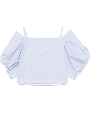Sacai ストライプ トップ - ブルー