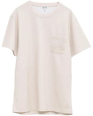 Loewe Anagram T-Shirt Met Zak - Wit
