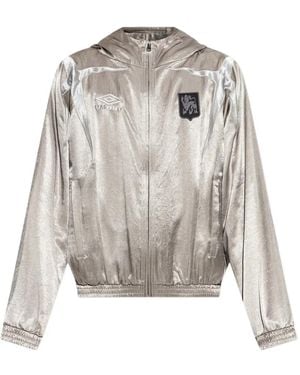 Umbro Logo-Patch Hoodie - White