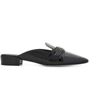 Ferragamo Gancini Ornament Mules - Schwarz