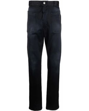 DIESEL Embroidered-Logo Slim-Cut Pants - Blue