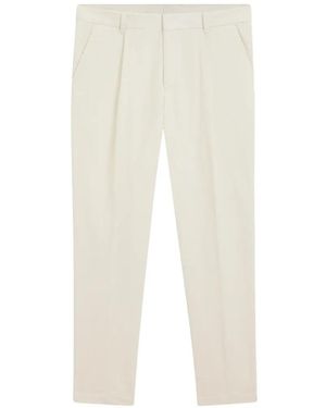 BOSS Pleated-Front Corduroy Pants - White