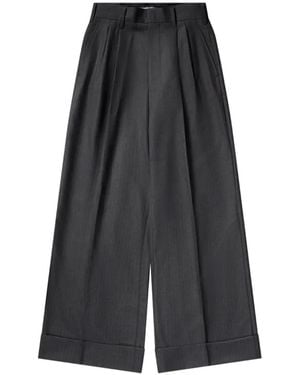 Junya Watanabe Pinstripe Pleated Pants - Grey