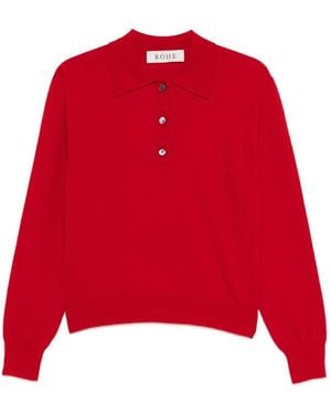 Rohe Button Polo Shirt - Red